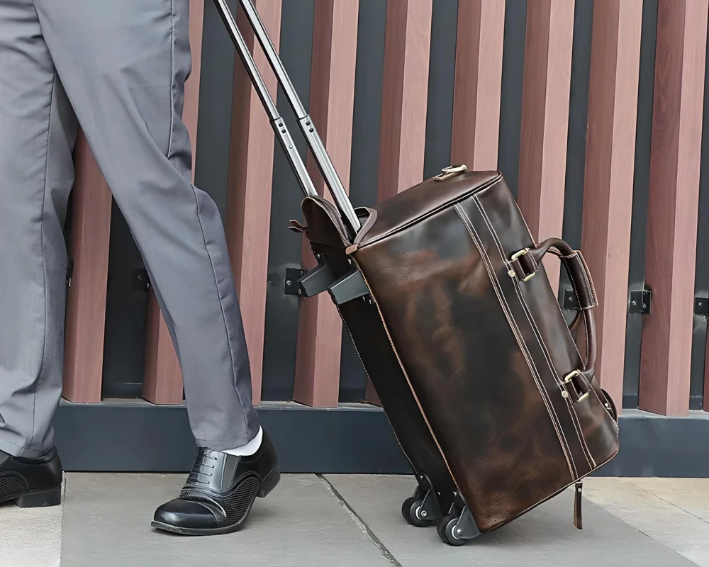 suit luggage with wheels